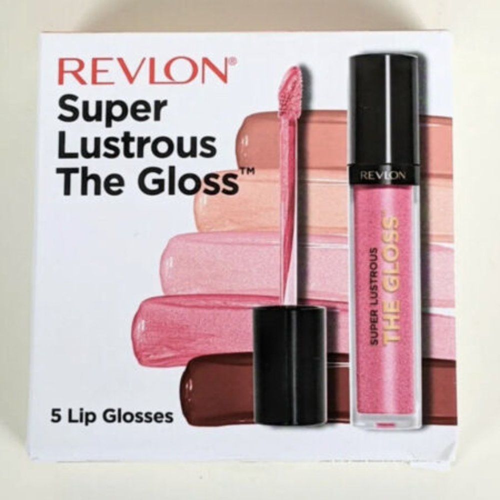 NIB  NIB Revlon Super Lustrous The Gloss Non Sticky- 5pc Lip Gloss Set
